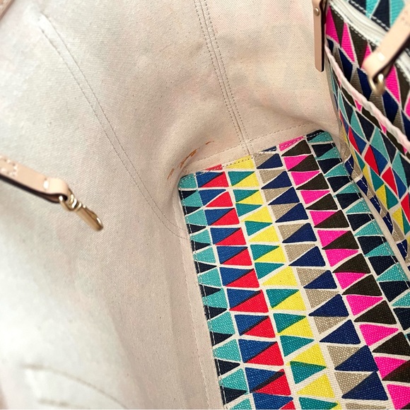 Kate Spade Francis Capri Espadrille Tote Shoulder Summer Bag in Geogeo - Picture 7 of 12